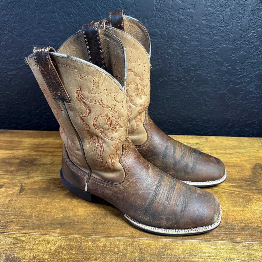 Ariat Sport Western 10008809 Brown Leather Cowboy Boots Mens 8.5D
